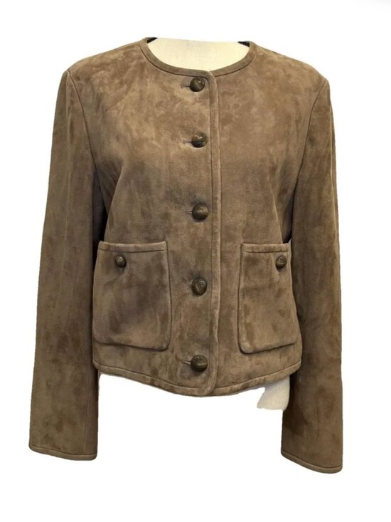 Veronica Beard Jackets & Blazers - Veronica Beard 100% Lamb Leather Brown Jacket